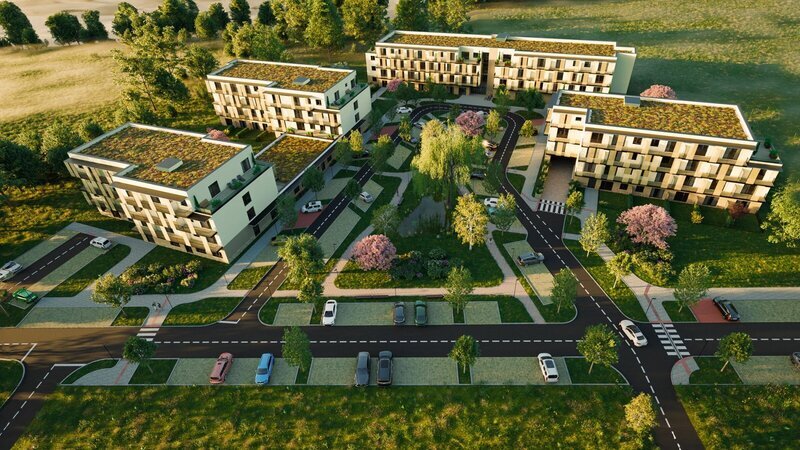 Byt 1+kk, 68,2 m2, 1. NP, budova B